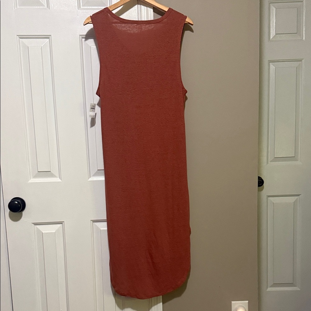 Aerie Easy Knit Sleeveless Terracotta Midi Dress {Small} - Picture 5 of 12